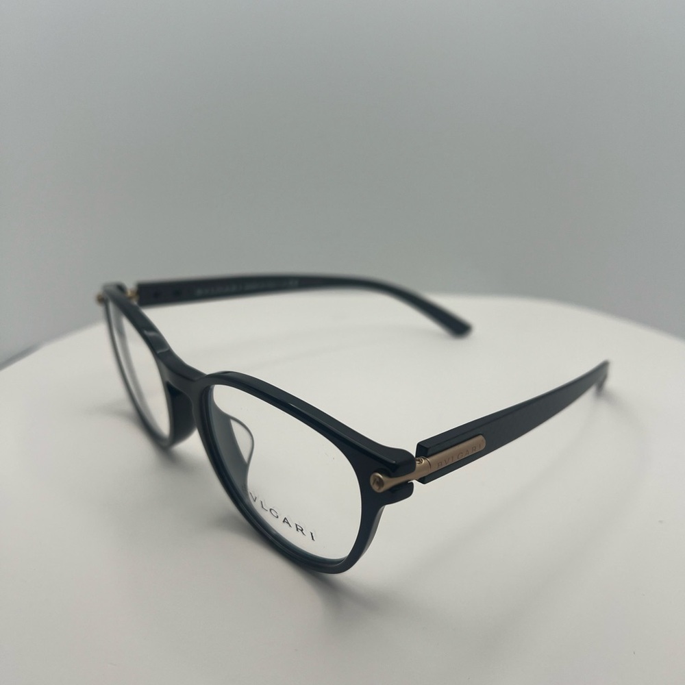 Bvlgari Black and Gold Eyeglasses